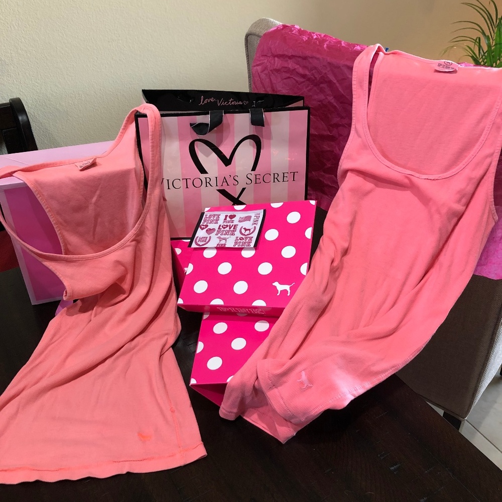 2 VS PINK TANK TOPS